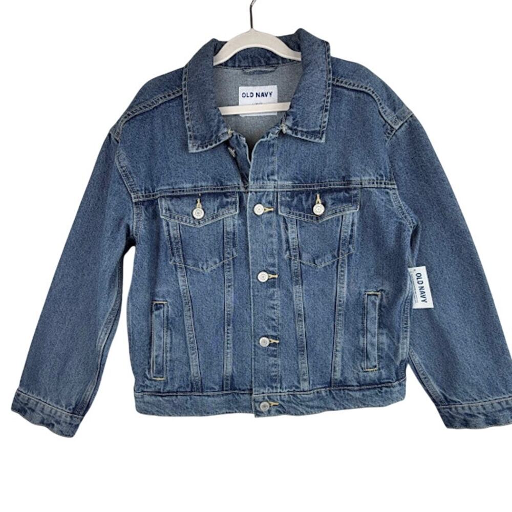 Old Navy Kids Denim Jacket L 10-12 Blue Trucker NWT $45 MSRP